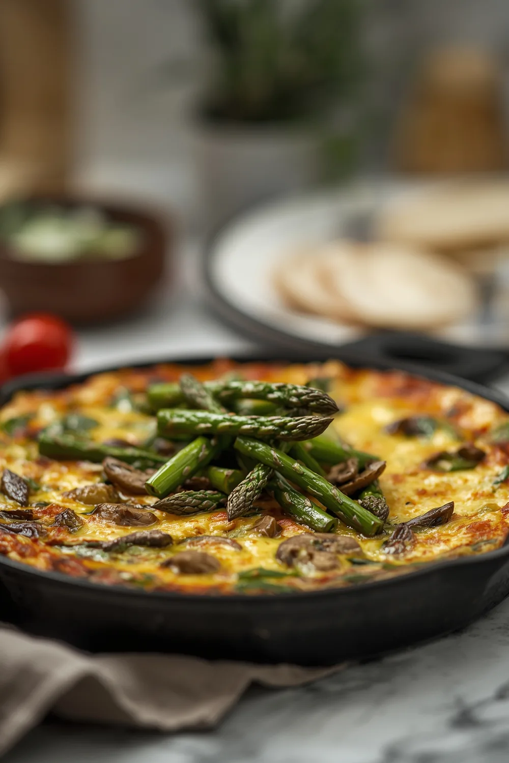 Easy & Wholesome: Your Guide to a Perfect Mushroom Asparagus Frittata